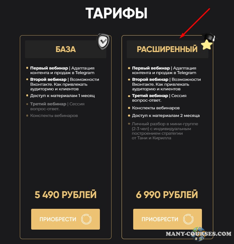 Татьяна Миронова - Адаптация контента и продаж в Telegram и ВКонтакте. Тариф Расширенный (2022)