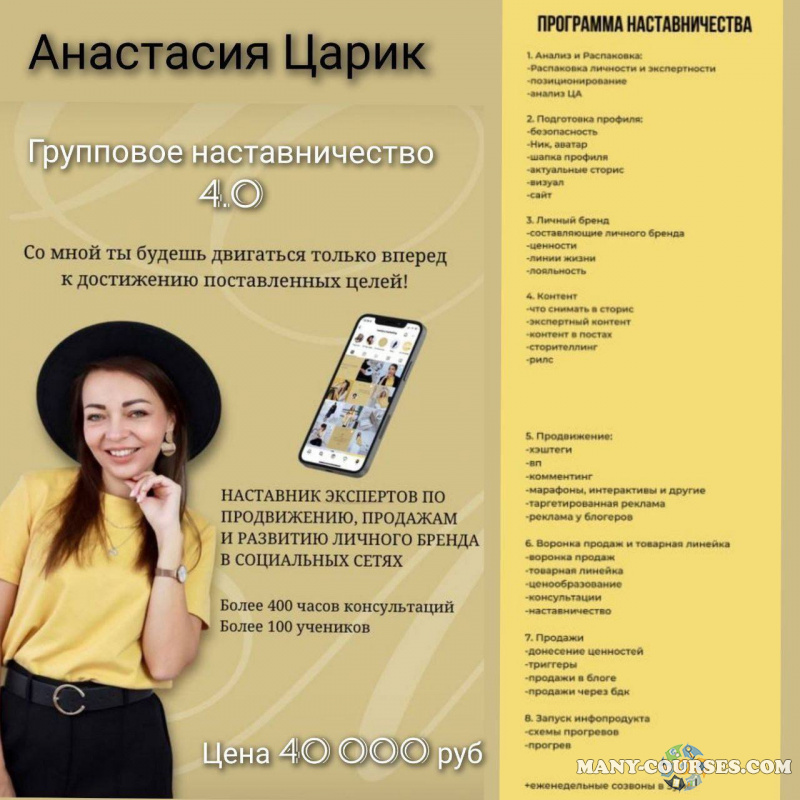 Анастасия Царик - Групповое наставничество 4.0 (2022)