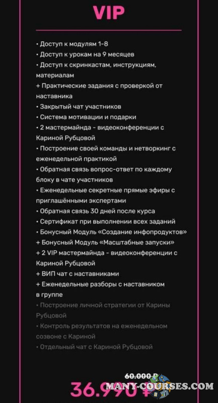 Карина Рубцова - Прорыв. Миллион на личном бренде. Тариф Vip (2022)